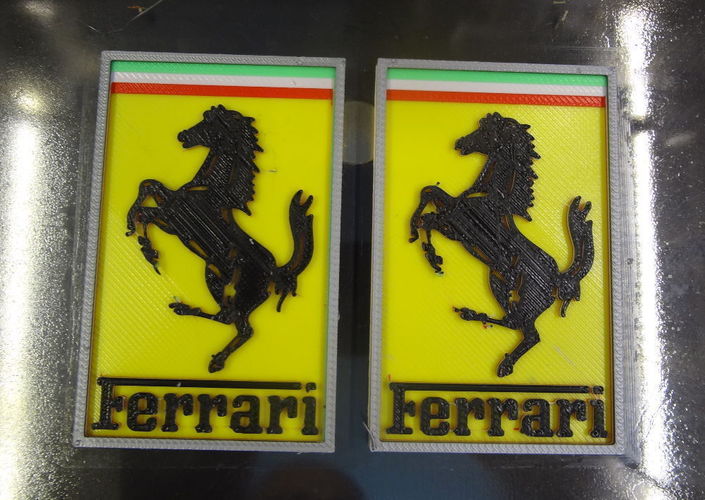 6 colors Ferrari logo 3D Print 120052