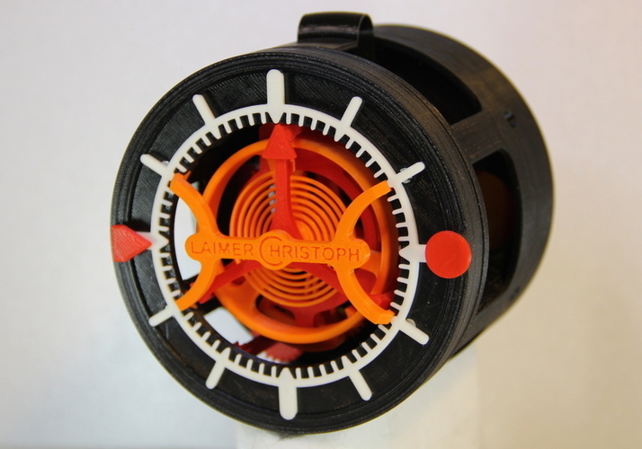 3D-printed Watch with Tourbillon 3D Print 120316