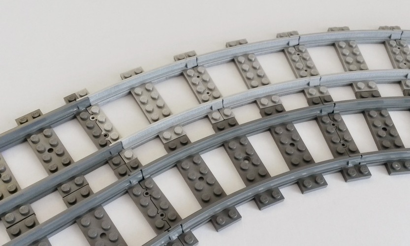 Lego Train Track curved large Radius 3D Print 120322