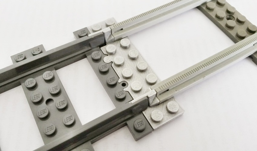 Lego Train Track Adapter 3D Print 120326