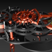 3D printed mechanical Clock with Anchor Escapement - Thumbnail 2