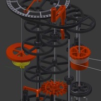 3D printed mechanical Clock with Anchor Escapement - Thumbnail 3