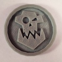 Small 40mm X 4mm Token - Marker of Orc 40K Bits 3D Printing 120440