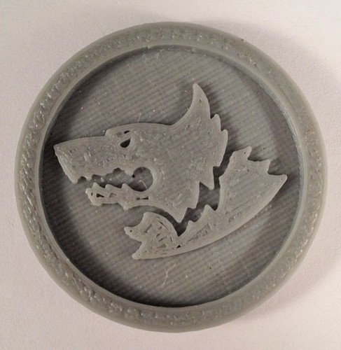 40mm X 4mm Token - Marker of Space Wolves 40K Bits 3D Print 120452