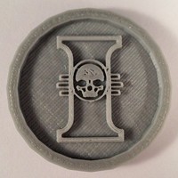Small 40mm X 4mm Token - Marker of The Inquisition 40K Bits 3D Printing 120455