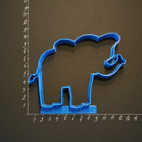 Small An Elephant Cookiecutter from our Foodsafe collection.  3D Printing 120492