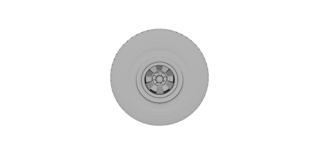 Heavy Equipment Wheel and Tire 3D Print 120560