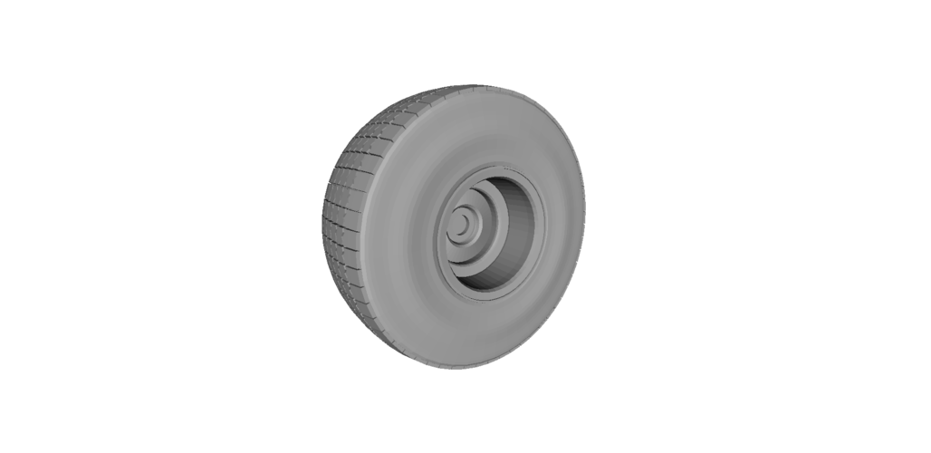 Heavy Equipment Wheel and Tire 3D Print 120562