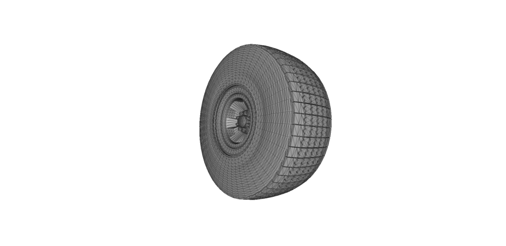 Heavy Equipment Wheel and Tire 3D Print 120563