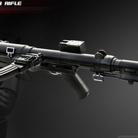 The E-11D blaster rifle 3D print model - Thumbnail 1