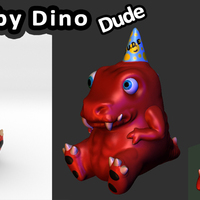 Small Baby Dino Dude 2.5-Inch 3D Printing 12075