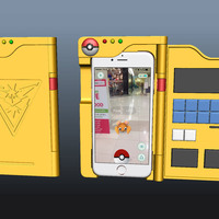Small Pokemon GO iPhone6 PokeDex Team case 3D Printing 120974