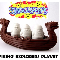Small Squigglepeeps Viking Explorers Playset 3D Printing 1214