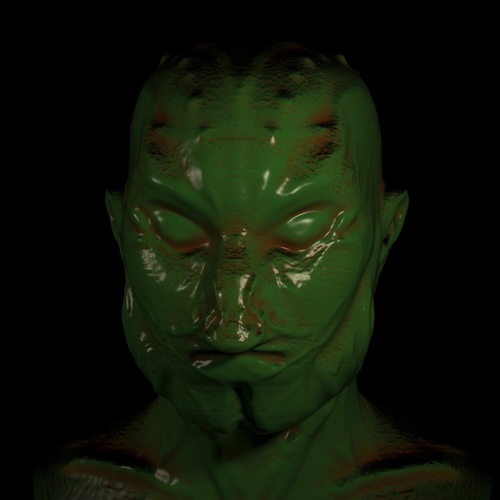 Alien Bust 3D Print 121428 Alien Bust 3D Print 121428
