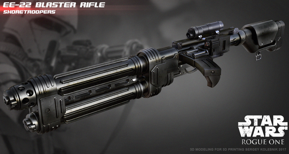 E-22 Blaster Rifle 3D Print 121484
