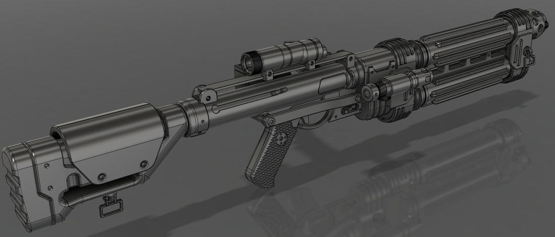 E-22 Blaster Rifle 3D Print 121488