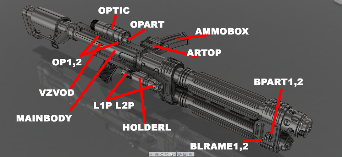 E-22 Blaster Rifle 3D Print 121491