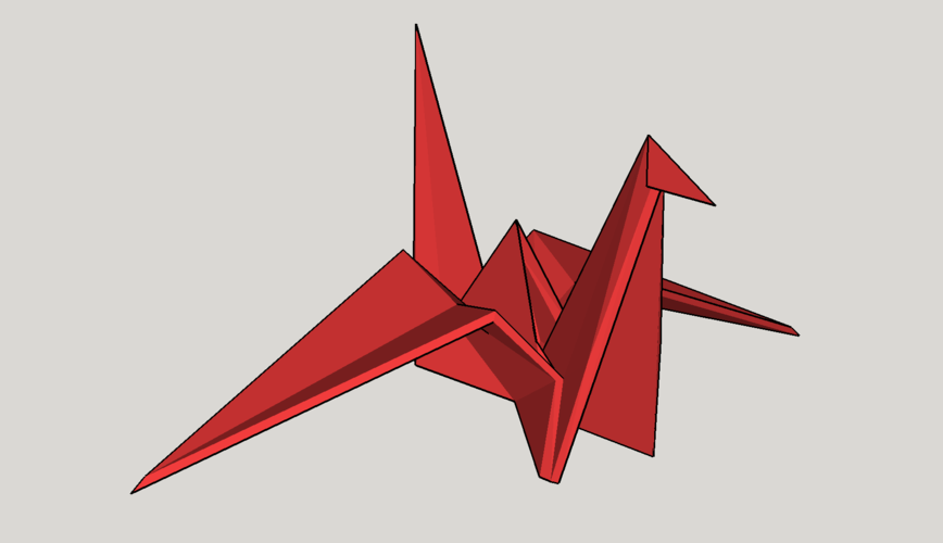 Origami Crane  3D Print 121497