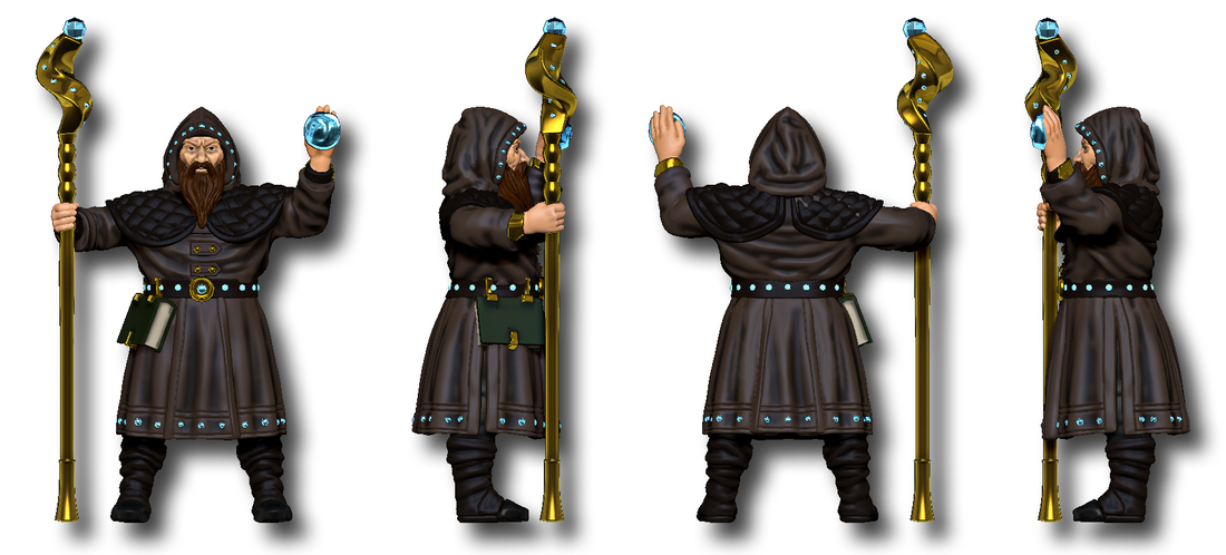 Dwarf Wizard 3D Print 121797