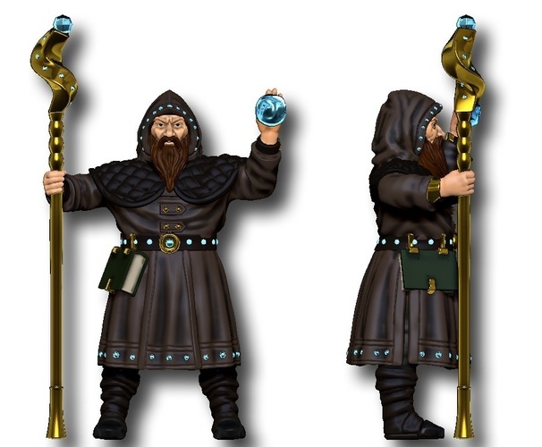 Dwarf Wizard 3D Print 121798