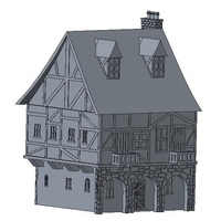 Small Another Tudor style house for Wargaming 3D Printing 121847