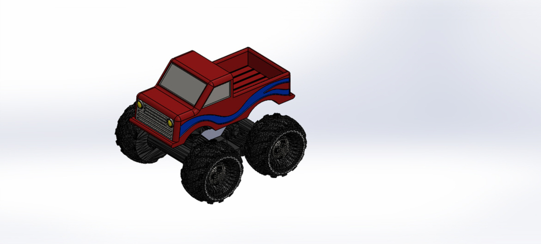  Mini Monster Truck/Car/Smart With Suspension - REMIX 3D Print 121910