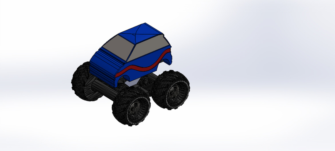  Mini Monster Truck/Car/Smart With Suspension - REMIX 3D Print 121911