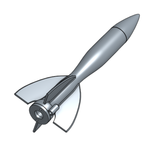 Launchable Rocket 300 ft Altitude 3D Print 122102