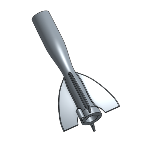 Launchable Rocket 300 ft Altitude 3D Print 122110