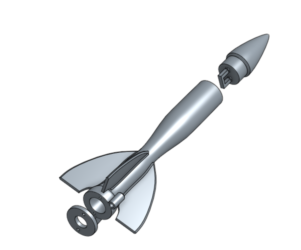 Launchable Rocket 300 ft Altitude 3D Print 122111