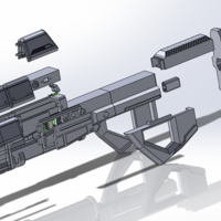 Small Halo assault rifle 3D Printing 122129