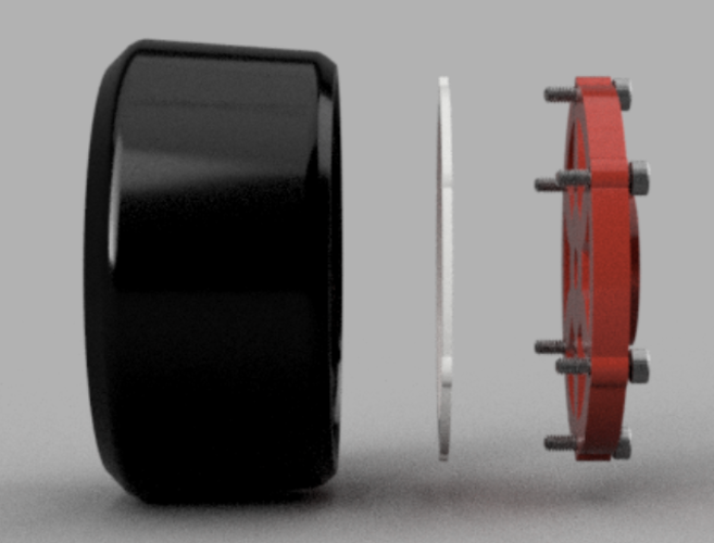 "Split Tilt" 4 degree Stanced Drift Wheel 3D Print 122853 "Split Tilt" 4 degree Stanced Drift Wheel 3D Print 122853