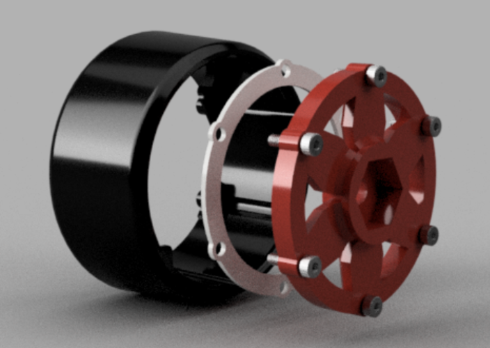 "Split Tilt" 4 degree Stanced Drift Wheel 3D Print 122854 "Split Tilt" 4 degree Stanced Drift Wheel 3D Print 122854