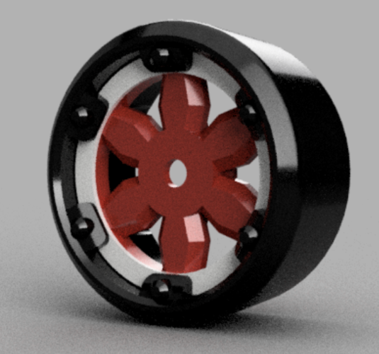 "Split Tilt" 4 degree Stanced Drift Wheel 3D Print 122855 "Split Tilt" 4 degree Stanced Drift Wheel 3D Print 122855