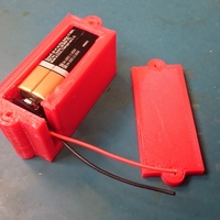 Small 9V Battery Holder 3D Printing 122913