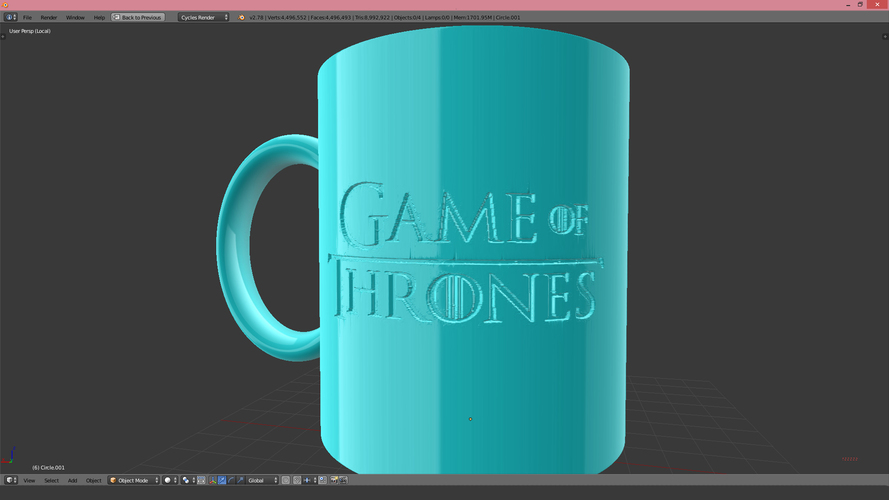 Game Of Thrones Arryn Coffee Mug 3D Print 123257
