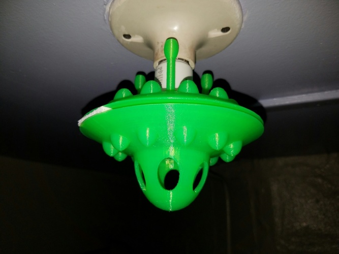 Flying Saucer LED lightbulb fixture 3D Print 123391