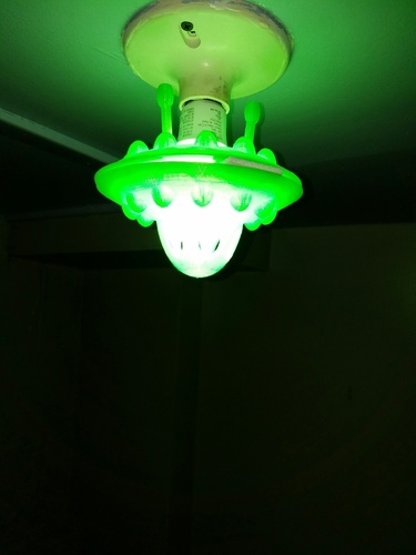 Flying Saucer LED lightbulb fixture 3D Print 123392
