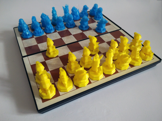 Pokemon Chess Set (Magnetic) 3D Print 123829