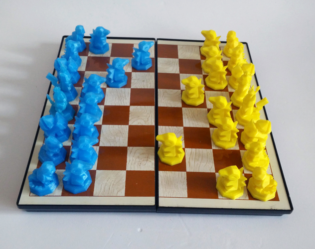 Pokemon Chess Set (Magnetic) 3D Print 123830