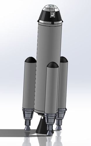 Low Space Orbit Rocket  3D Print 123927