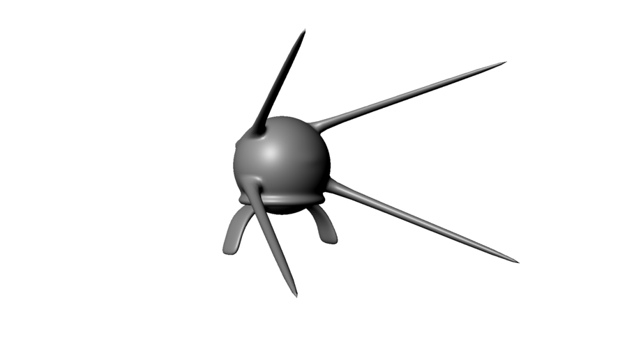 Sputnik Mascot 3D Print 124030 Sputnik Mascot 3D Print 124030