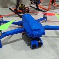 Small Foldable drone frame (wider body, higher ground clearence,bottom 3D Printing 124266