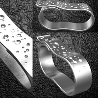 Small 2 fingers fancy belt ring  3D Printing 124406