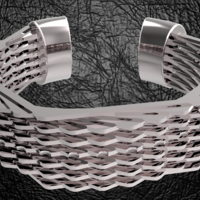 Small Hexagon bracelet 3D Printing 124505