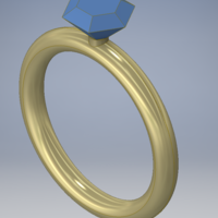 Small Diamond Ring 3D Printing 124637