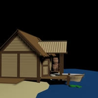 Small Wooden Hut 3D Printing 124690