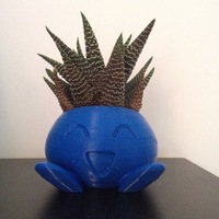 Small ODDRAIN : Oddish High Poly Planter [Printable without supports] 3D Printing 124719