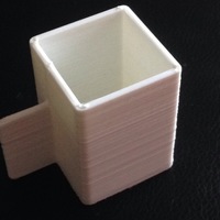 Small Square coffee cup 3D Printing 124722