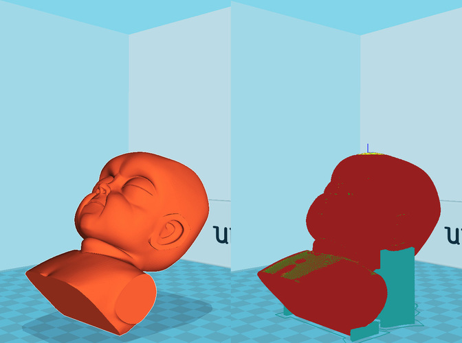 Creepy Baby Bust 3D Print 124770